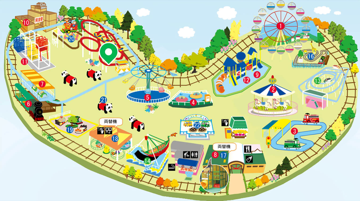 ローラーコースターの場所