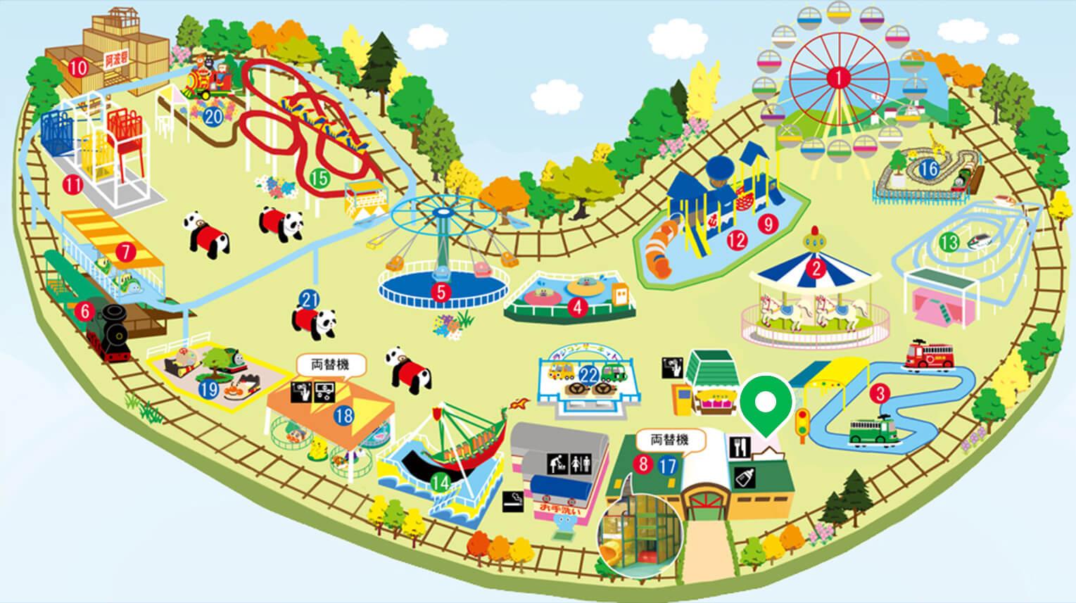 フードコーナーの場所